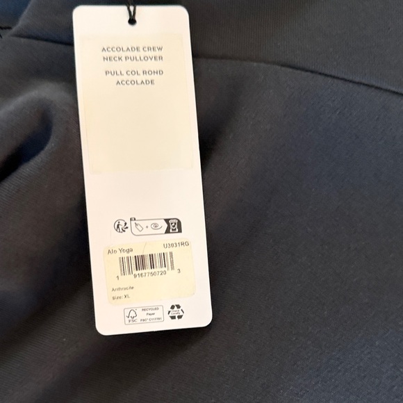 ALO Yoga Accolade Crew Neck Pullover Sweater in Anthracite - Picture 8 of 8